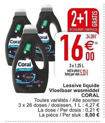 Cora Lessive liquide vloeibaar wasmiddel aanbieding