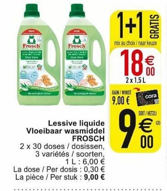 Lessive liquide vloeibaar wasmiddel frosch