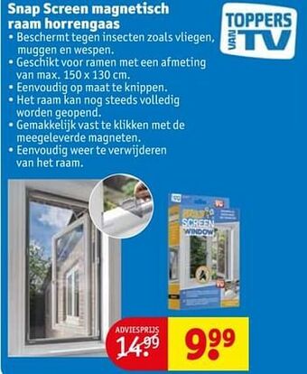 Snap screen magnetisch raam horrengaas