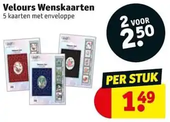 Kruidvat Velours wenskaarten aanbieding