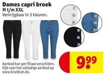 Dames capri broek