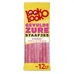 Albert Heijn Look-O-Look Gevulde zure staafjes aardbei vanille aanbieding