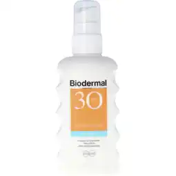 Albert Heijn Biodermal Hydraplus zonnespray spf30 aanbieding