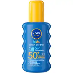 Albert Heijn Nivea Sun Sun kids hydraterende zonnespray spf50 aanbieding