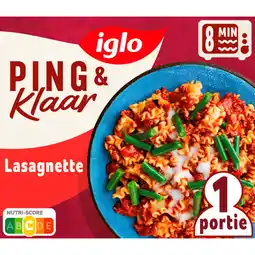 Albert Heijn Iglo Ping & klaar lasagnette aanbieding