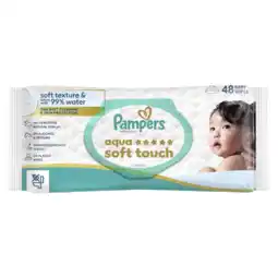 Albert Heijn Pampers Aqua soft touch baby wipes aanbieding