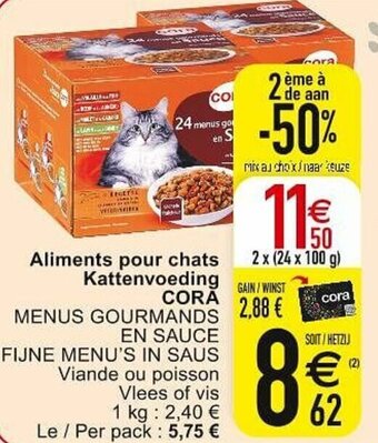 Cora Aliments pour chats kattenvoeding aanbieding