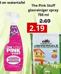 NH Market The Pink Stuff glasreiniger spray 750 ml aanbieding