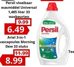 NH Market Persil vloeibaar wasmiddel Universal 1,485 liter 33 wasbeurten aanbieding