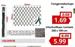 NH Market Uitschuifbaar tuinhek 200 x 100 cm aanbieding