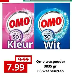 NH Market Omo waspoeder 3835 gr 65 wasbeurten aanbieding