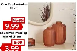 NH Market Vaas Smoke Amber 25 cm aanbieding