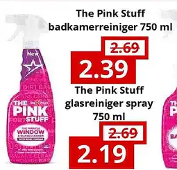 NH Market The Pink Stuff glasreiniger spray 750 ml aanbieding