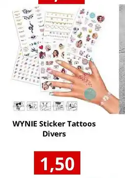NH Market WYNIE Sticker Tattoos Divers aanbieding