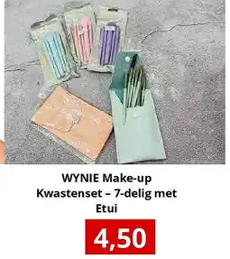 NH Market WYNIE Make-up Kwastenset – 7-delig met Etui aanbieding