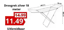 NH Market Droogrek zilver 18 meter aanbieding