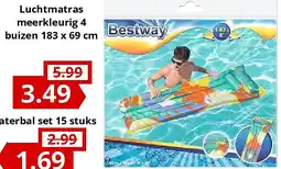 NH Market Luchtmatras meerkleurig 4 buizen 183 x 69 cm aanbieding