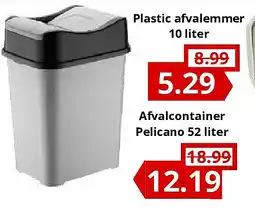 NH Market Afvalcontainer Pelicano 52 liter aanbieding