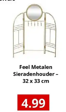 NH Market Feel Metalen Sieradenhouder – 32 x 33 cm aanbieding
