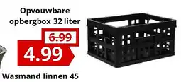 NH Market Opvouwbare opbergbox 32 liter aanbieding