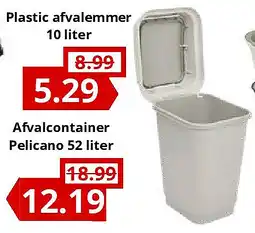 NH Market Plastic afvalemmer 10 liter aanbieding