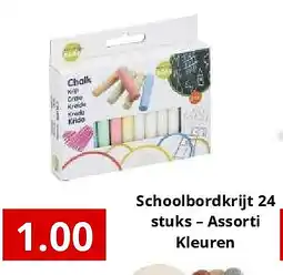 NH Market Schoolbordkrijt 24 stuks – Assorti Kleuren aanbieding