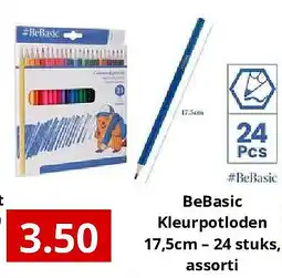 NH Market BeBasic Kleurpotloden 17,5cm – 24 stuks, assorti aanbieding
