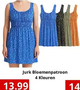 NH Market Jurk Bloemenpatroon 4 Kleuren aanbieding
