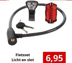 NH Market Fietsset Licht en slot aanbieding