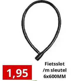NH Market Fietsslot /m sleutel 6x600MM aanbieding