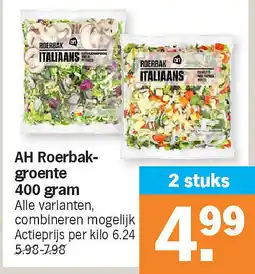 Albert Heijn AH Roerbakgroente 400 gram aanbieding