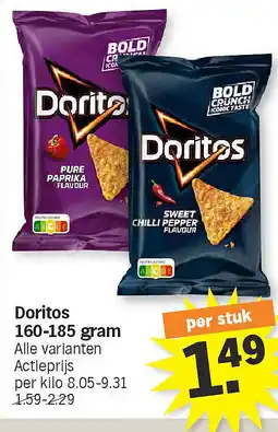Albert Heijn Doritos 160-185 gram aanbieding