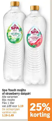 Albert Heijn Spa Touch mojito of strawberry daiquiri aanbieding