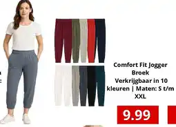 NH Market Comfort Fit Jogger Broek Verkrijgbaar in 10 kleuren aanbieding