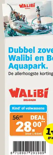 Albert Heijn WALIBI BELGIUM Kind of volwassene aanbieding