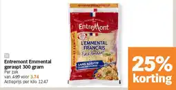 Albert Heijn Entremont Emmental geraspt 300 gram aanbieding