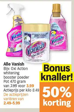 Albert Heijn Alle Vanish aanbieding