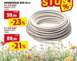 Hubo VOORBEDRADE BUIS 50 m 3 x 1,5 mm² aanbieding