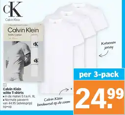Albert Heijn Calvin Klein witte T-shirts aanbieding