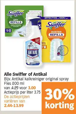 Albert Heijn Alle Swiffer of Antikal aanbieding