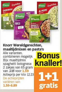Albert Heijn Knorr Wereldgerechten, maaltijdmixen en pasta's aanbieding