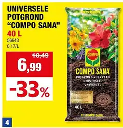 Hubo UNIVERSELE POTGROND “COMPO SANA” 40 L aanbieding
