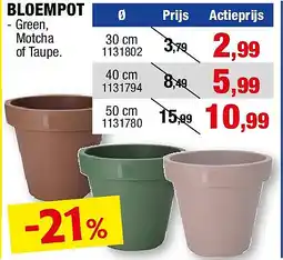 Hubo BLOEMPOT aanbieding