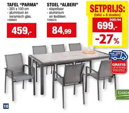 Hubo tafel + 6 stoelen aanbieding