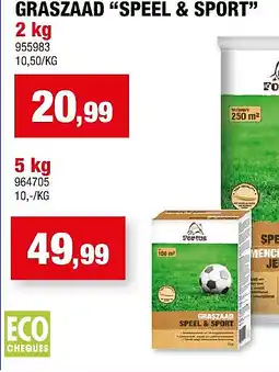 Hubo GRASZAAD “SPEEL & SPORT” 2 kg aanbieding