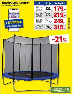 Hubo TRAMPOLINE “JIMPY” aanbieding