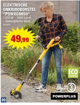 Hubo ELEKTRISCHE ONKRUIDBORSTEL “POWXG6650” aanbieding