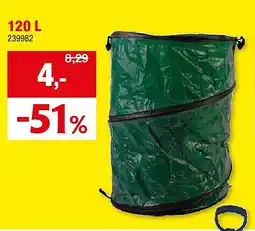 Hubo POP-UP TUINAFVALZAK 120 L aanbieding