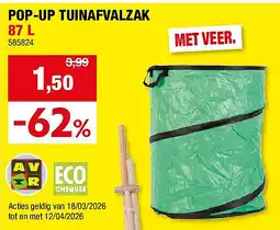 Hubo POP-UP TUINAFVALZAK 87 L aanbieding