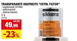 Hubo TRANSPARANTE HOUTBEITS “CETOL FILTER” 1 L aanbieding